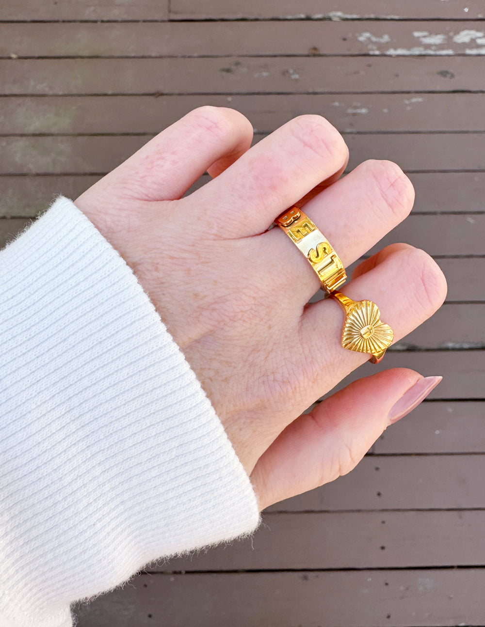Floral Signet Ring by Elevated Faith