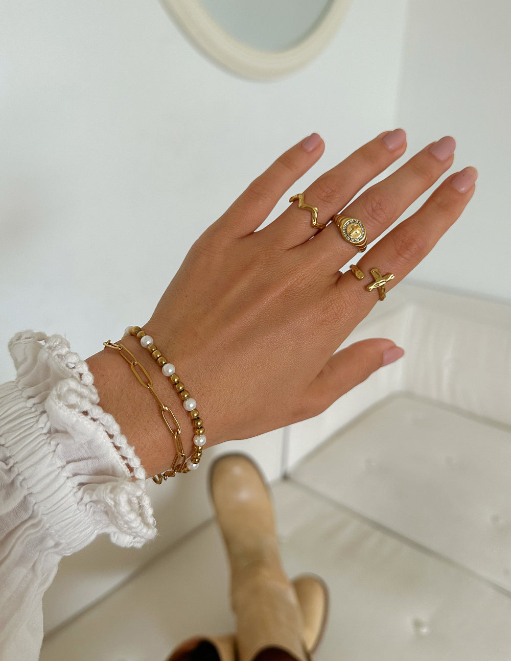 Textured Wavy Ring by Elevated Faith