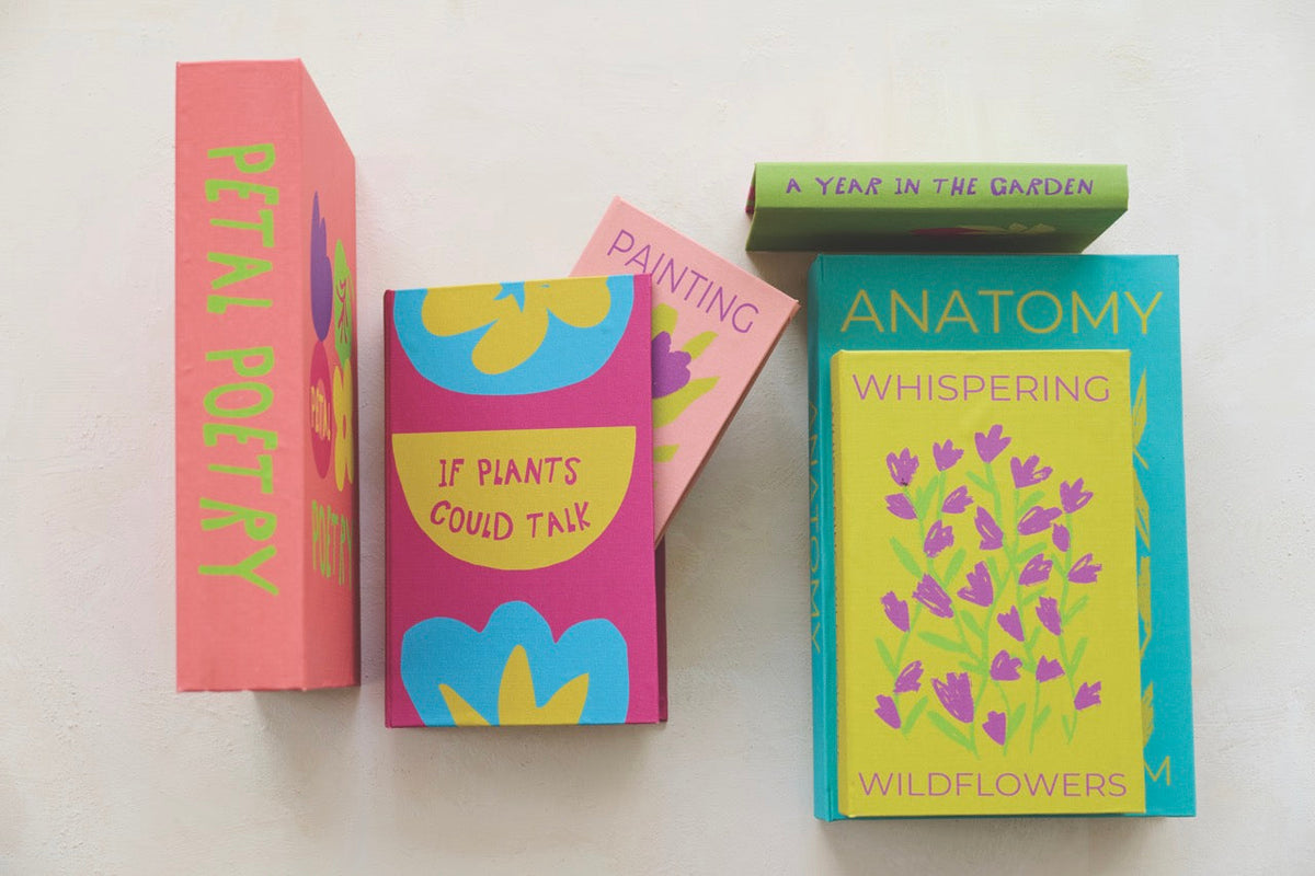 Floral Canvas Storage Book Box by Rust & Cinder