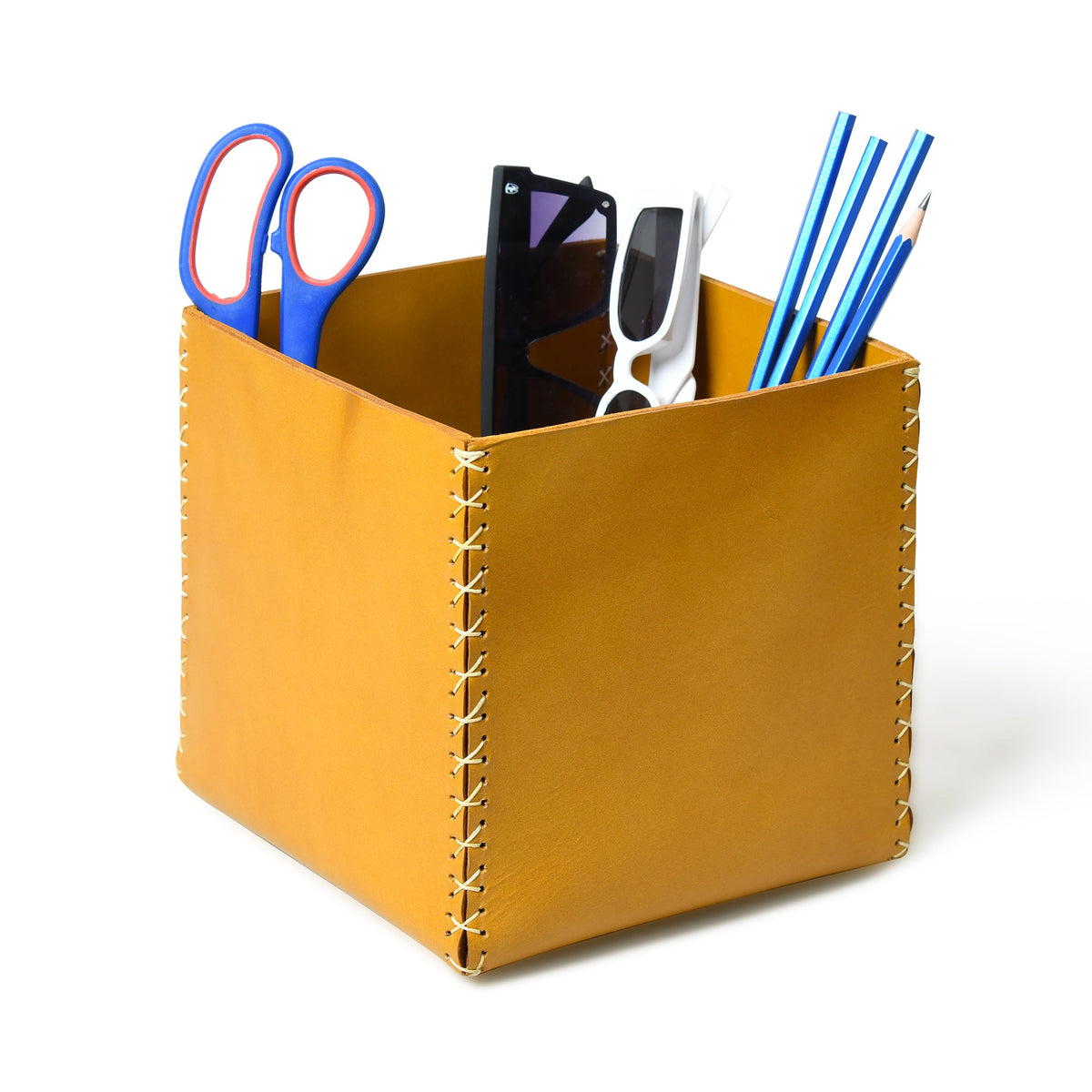 Multi Utility Leather Storage Box by Classy Leather Bags