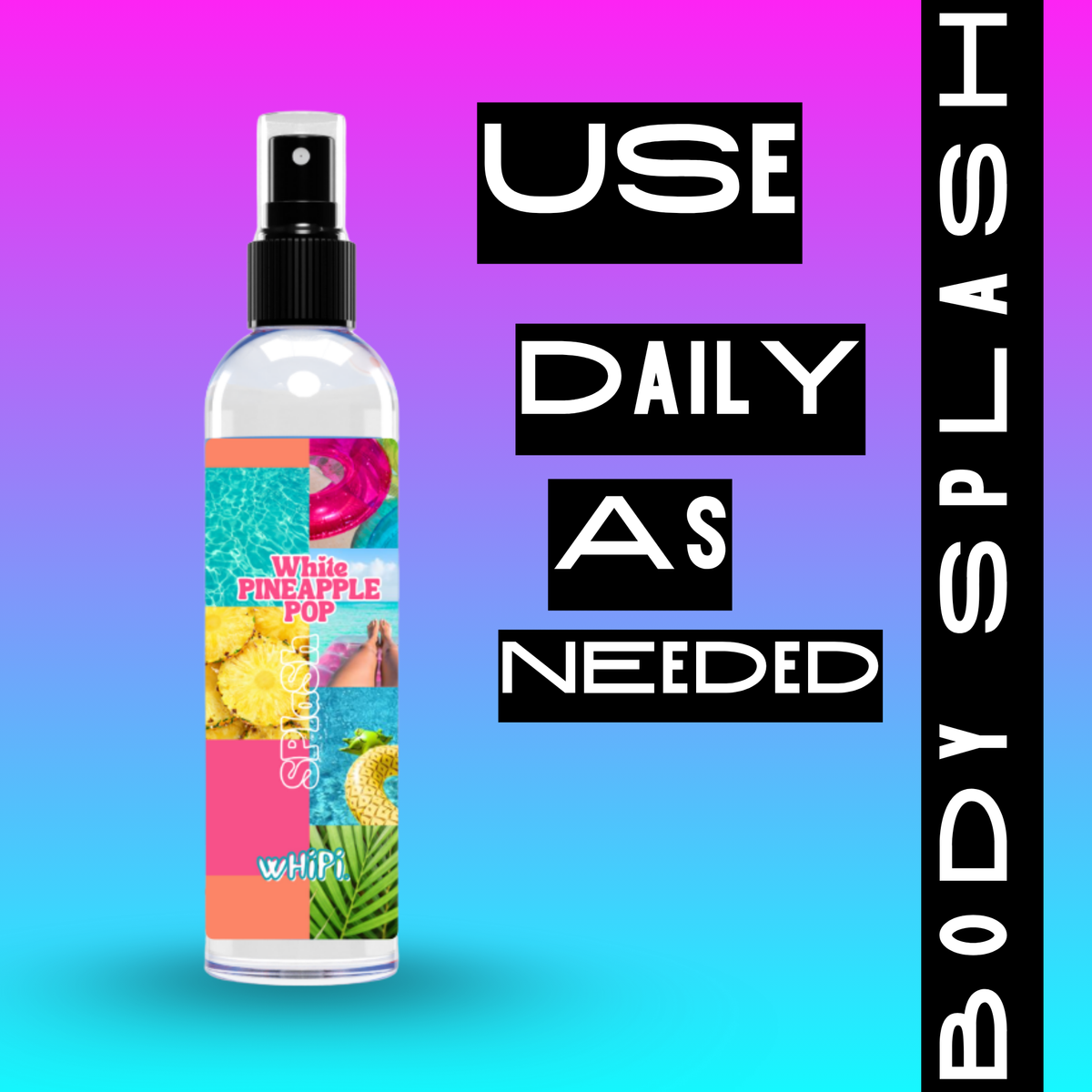 Body Mist- White Pineapple Pop Body Mist by Whipi Co