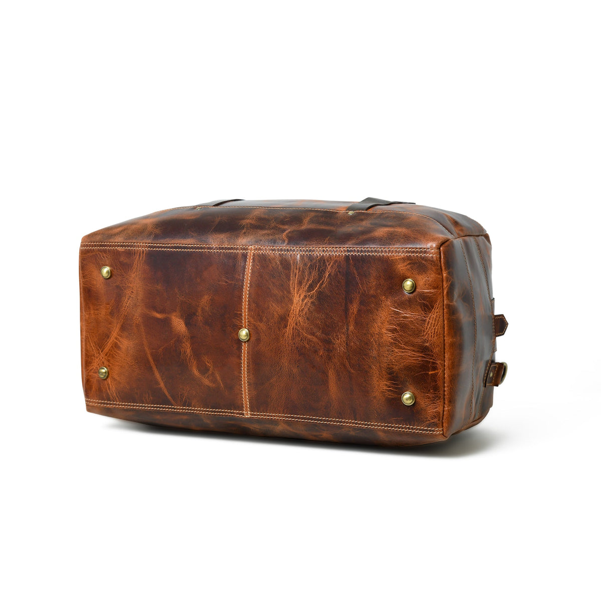 Espresso Elegance Carry on Duffle, Saddle Tan by Classy Leather Bags