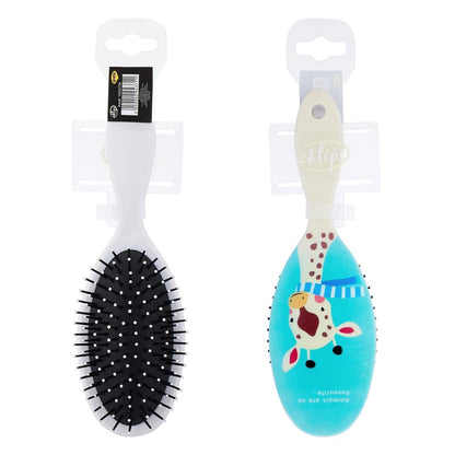 Eklips Patterned Hair Brush for Easy Daily Detangling by Beauty Care Bag
