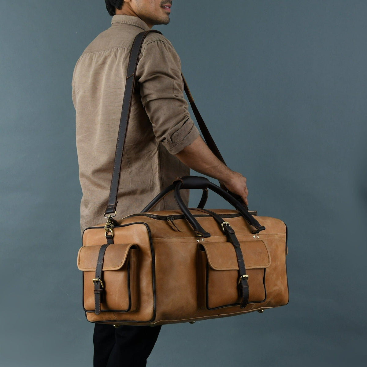 Corpus Travel Duffel by Classy Leather Bags