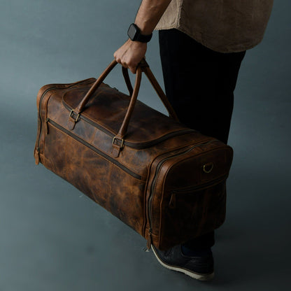 Cohen Buffalo Weekender Duffle by Classy Leather Bags