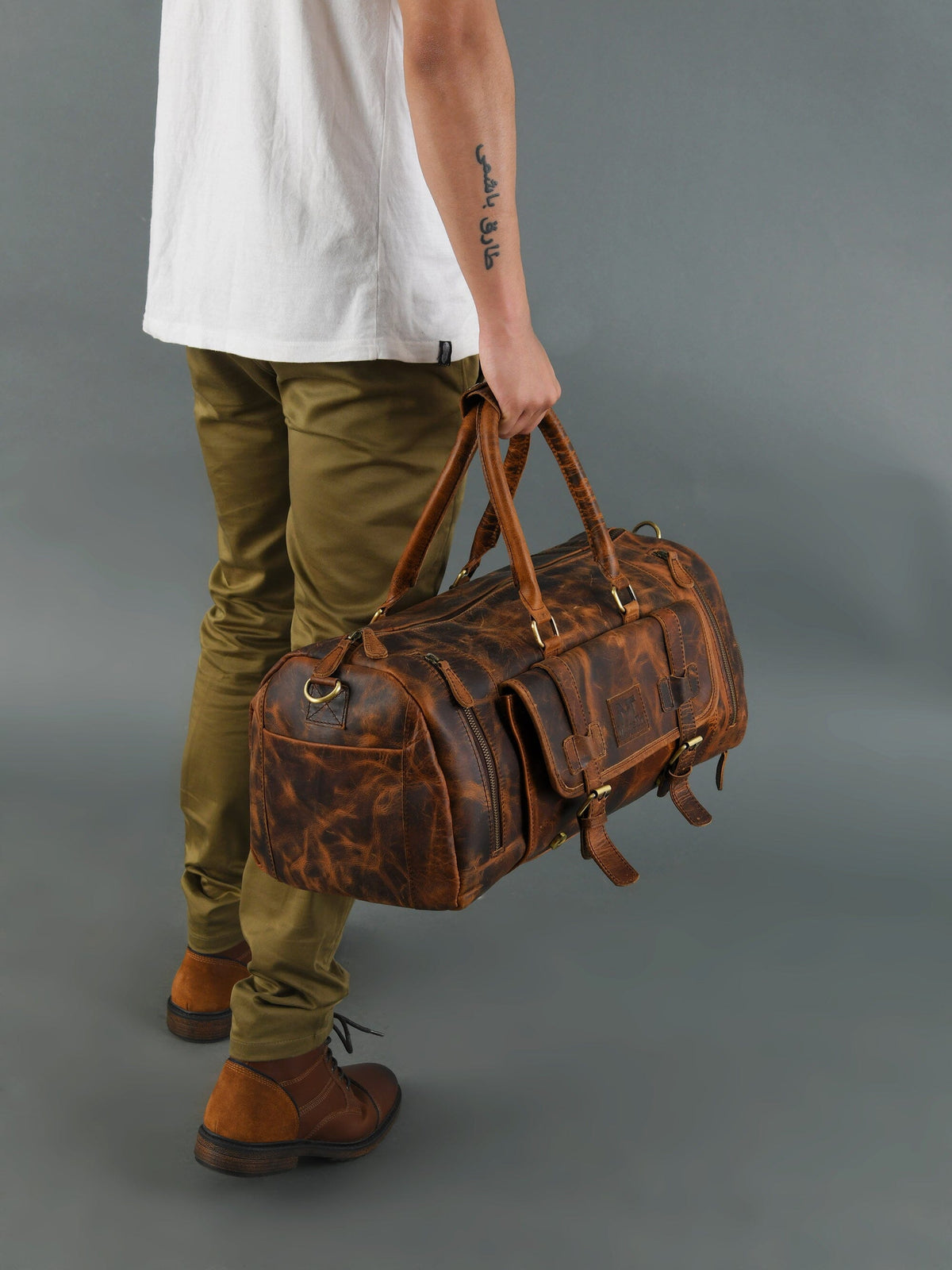 Sinclair Buffalo Duffle by Classy Leather Bags