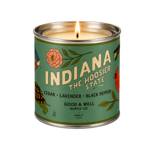 Indiana State Candle by Good & Well Supply Co.