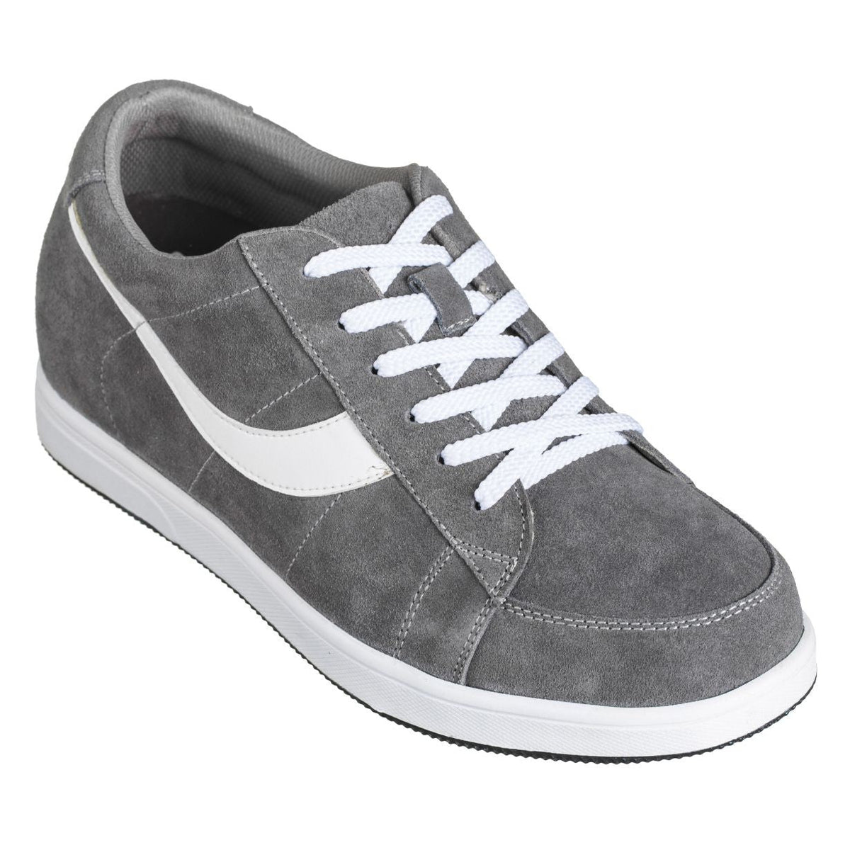 TOTO A1911 gray and white suede height increasing sneakers