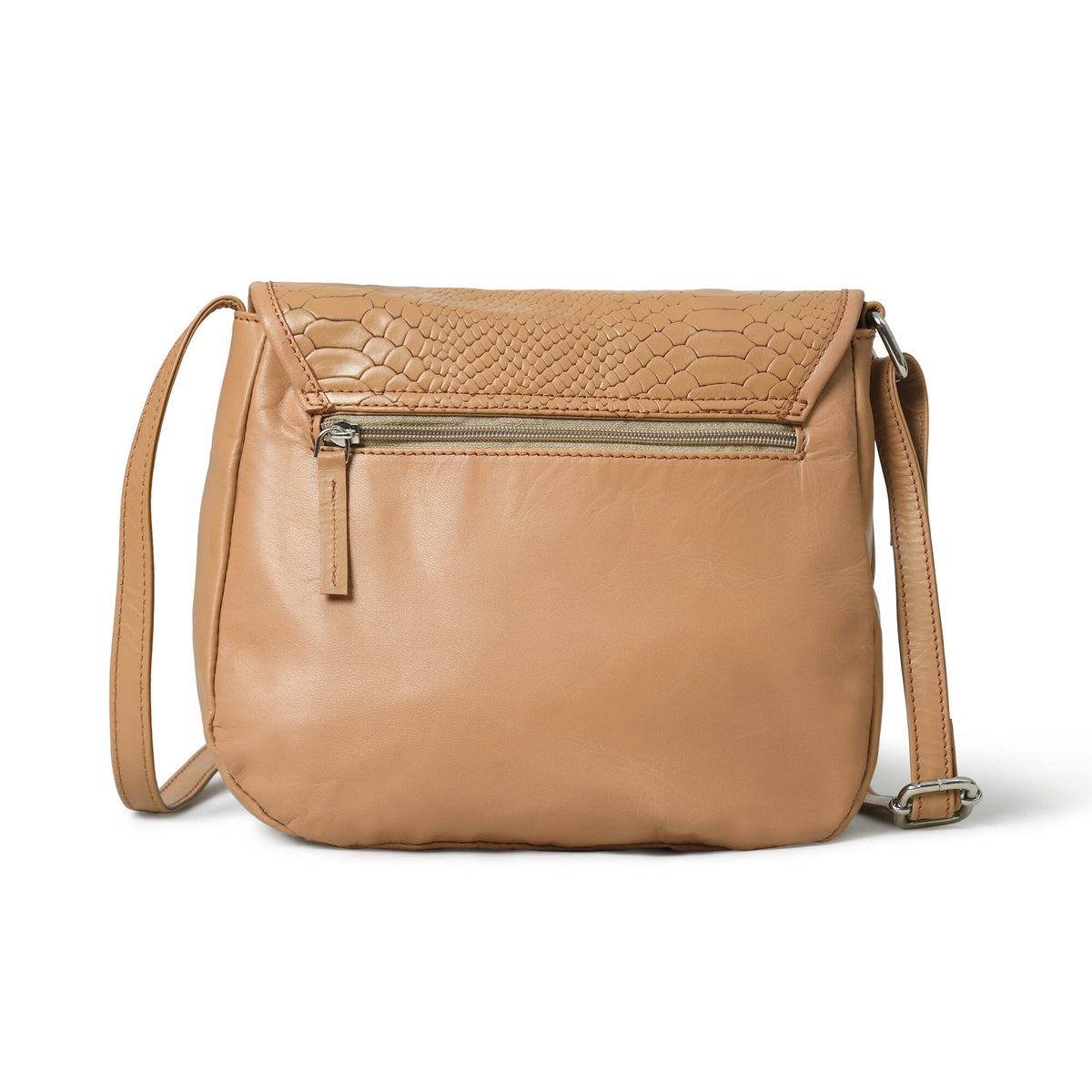 The Croco Satchel- Beige by Classy Leather Bags