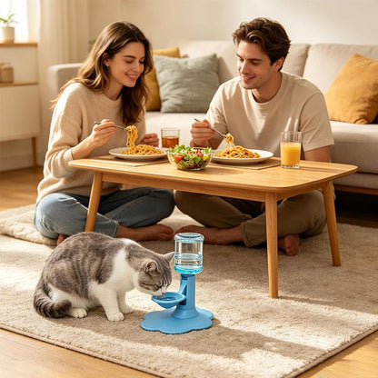 Gravity Cat Water Dispenser, No Electricity, Filter-Free, Adjustable Height Pet Fountain for Cats & Small Dogs by eprolo