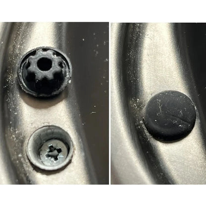 4 black silicone screw cap covers for Smev Dometic hobs and sinks, Torqelo.com, view 3