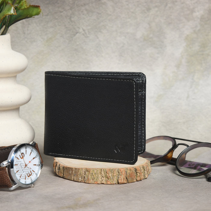 Classic Black Leather Wallet by Classy Leather Bags