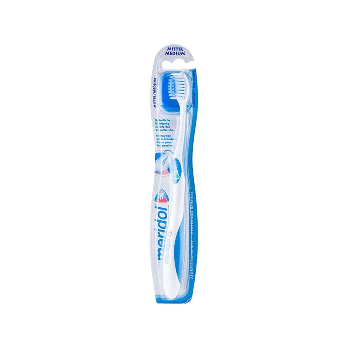 Meridol Medium Hardness Manual Toothbrush for Effective Oral Hygiene - Gentle on Gums, Recommended by Dental Professionals by Beauty Care Bag