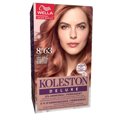 Wella Koleston Deluxe Ammonia-Free Hair Dye 8/63 Rose Gold by Beauty Care Bag