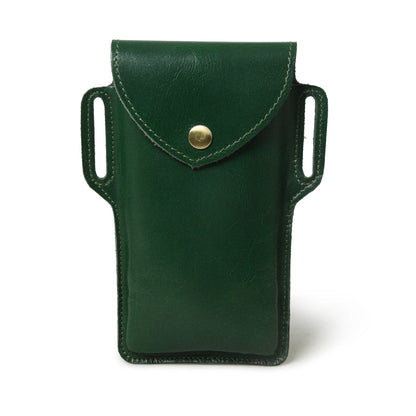 Mobile Holster Case- Green by Classy Leather Bags