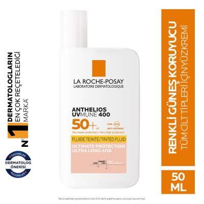 La Roche Posay Anthelios UVmune Fluid Tinted Sunscreen SPF50+ - Hypoallergenic, Non-Comedogenic, Water-Resistant by Beauty Care Bag