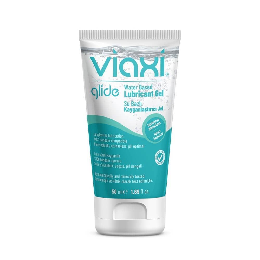 Viaxi Glide Water-Based Lubricant Gel 50ml - Condom Compatible, pH Balanced & Dermatologically Tested by Beauty Care Bag