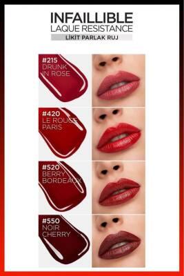 L'Oreal Paris Infaillible Drunk in Rose Liquid Lipstick - Long Lasting, High Shine, Vibrant Red Liquid Lipstick by Beauty Care Bag