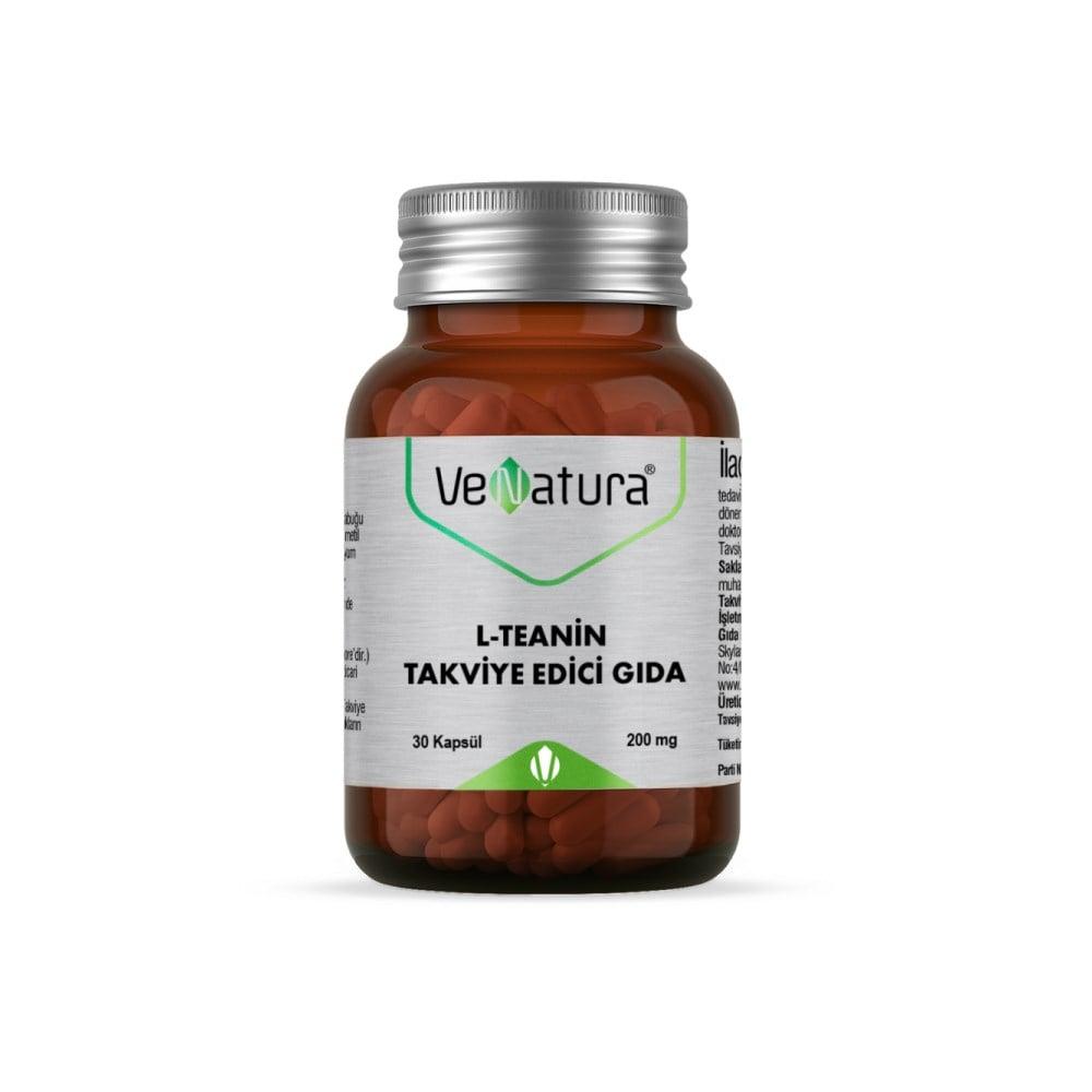 Venatura L-Theanine 200mg Capsules for Relaxation and Stress Relief - Dietary Supplement for Adults and Teens by Beauty Care Bag