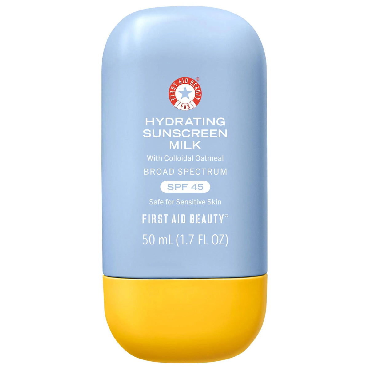First Aid Beauty Hydrating Sunscreen Milk SPF 45: Broad Spectrum Protection, Colloidal Oatmeal, Lightweight, No White Cast, Daily Defense by Beauty Care Bag
