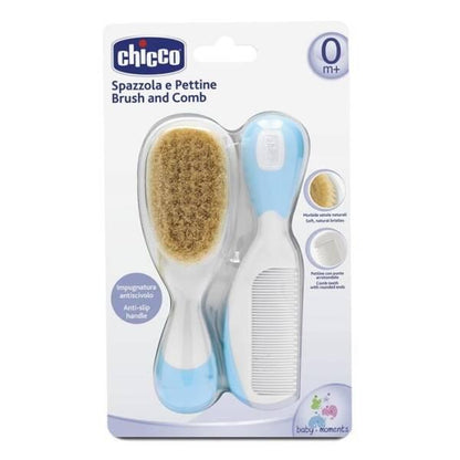 Chicco Baby Hair Brush and Comb Set - Gentle Hair Care for Newborns and Infants by Beauty Care Bag