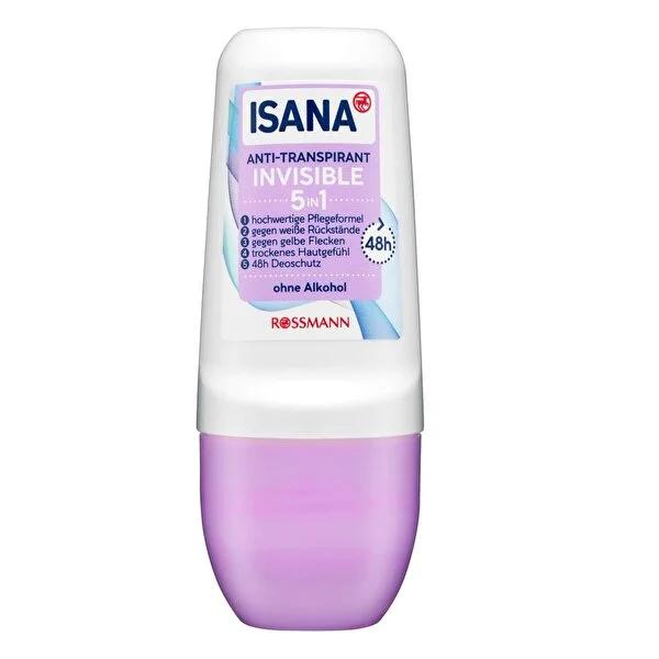 Isana Invisible Deodorant Roll On - 48 Hour Odor Protection, Alcohol-Free, Stain-Free Clothing by Beauty Care Bag