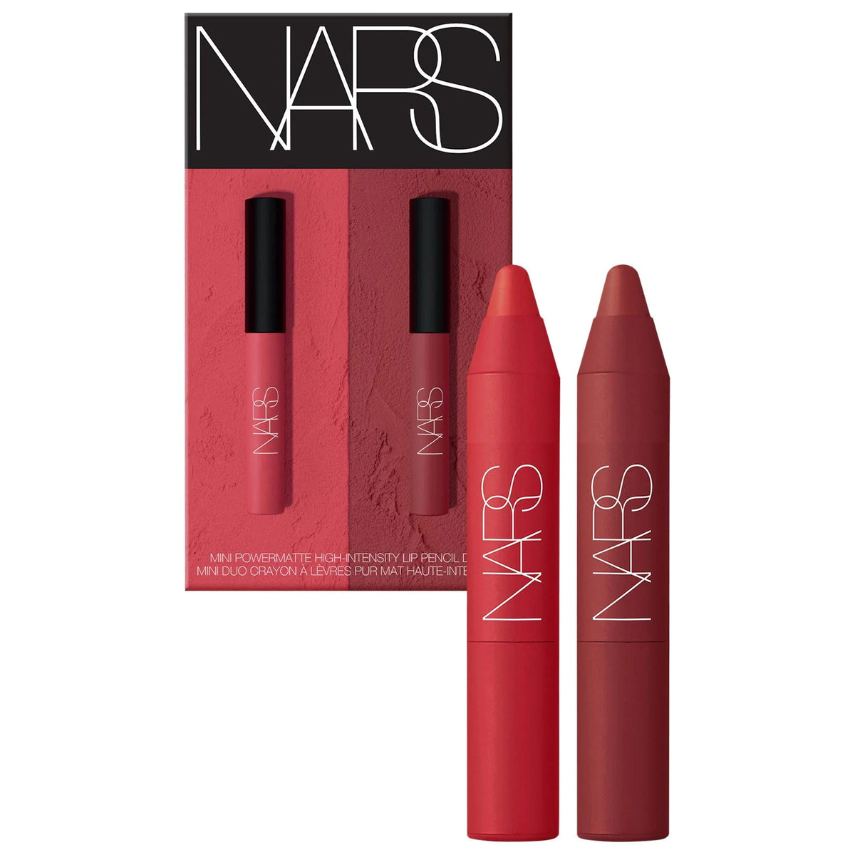Mini Powermatte High-Intensity Lip Pencil Duo - Long-Lasting Vegan Lip Color Set by Beauty Care Bag