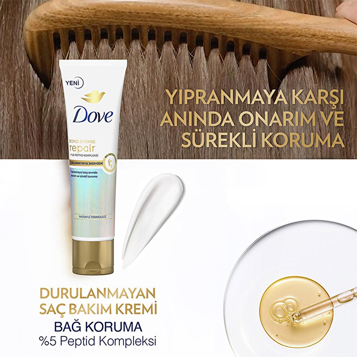 Dove Bond Intense Repair Leave-In Hair Conditioner: Reverse Damage, Peptide Repair & Heat Protection for Silky, Strong Hair by Beauty Care Bag