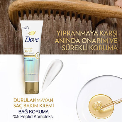 Dove Bond Intense Repair Leave-In Hair Conditioner: Reverse Damage, Peptide Repair & Heat Protection for Silky, Strong Hair by Beauty Care Bag