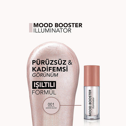 Flormar Mood Booster Liquid Highlighter: Achieve Natural Shimmering Illumination - Long-Lasting Glow, Creamy Texture for Radiant Makeup by Beauty Care Bag
