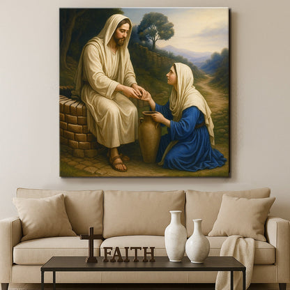 Samaritan at the Well Faith Wall Art by Tailored Canvases