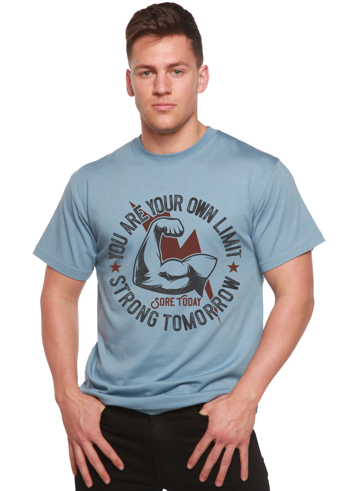 Strong Tomorrow men's bamboo graphic T-shirt – view 3