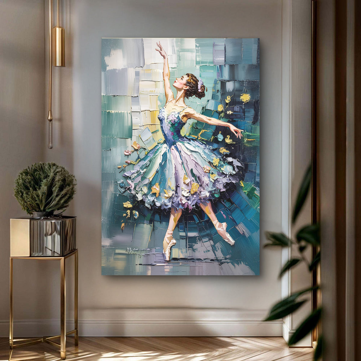 Ballerina Abstract Wall Art by Tailored Canvases