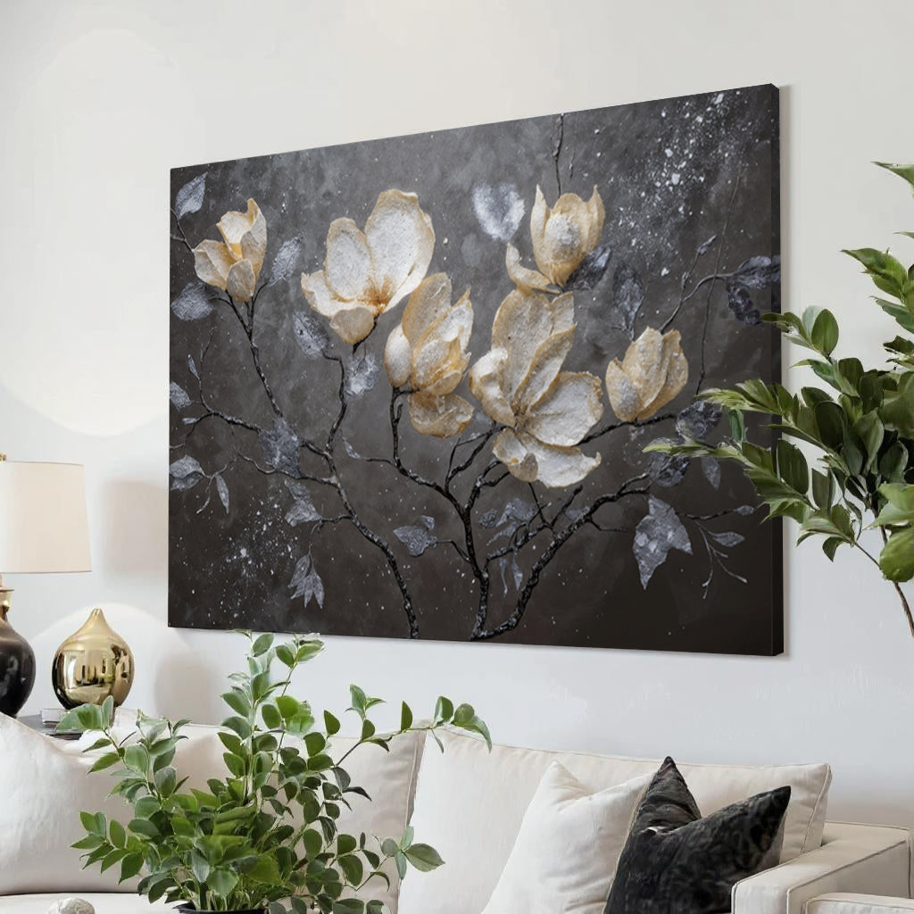 Midnight Magnolias Wall Art by Tailored Canvases
