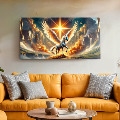 3D Horse Faith Wall Art V canvas by Tailored Canvases, view 3