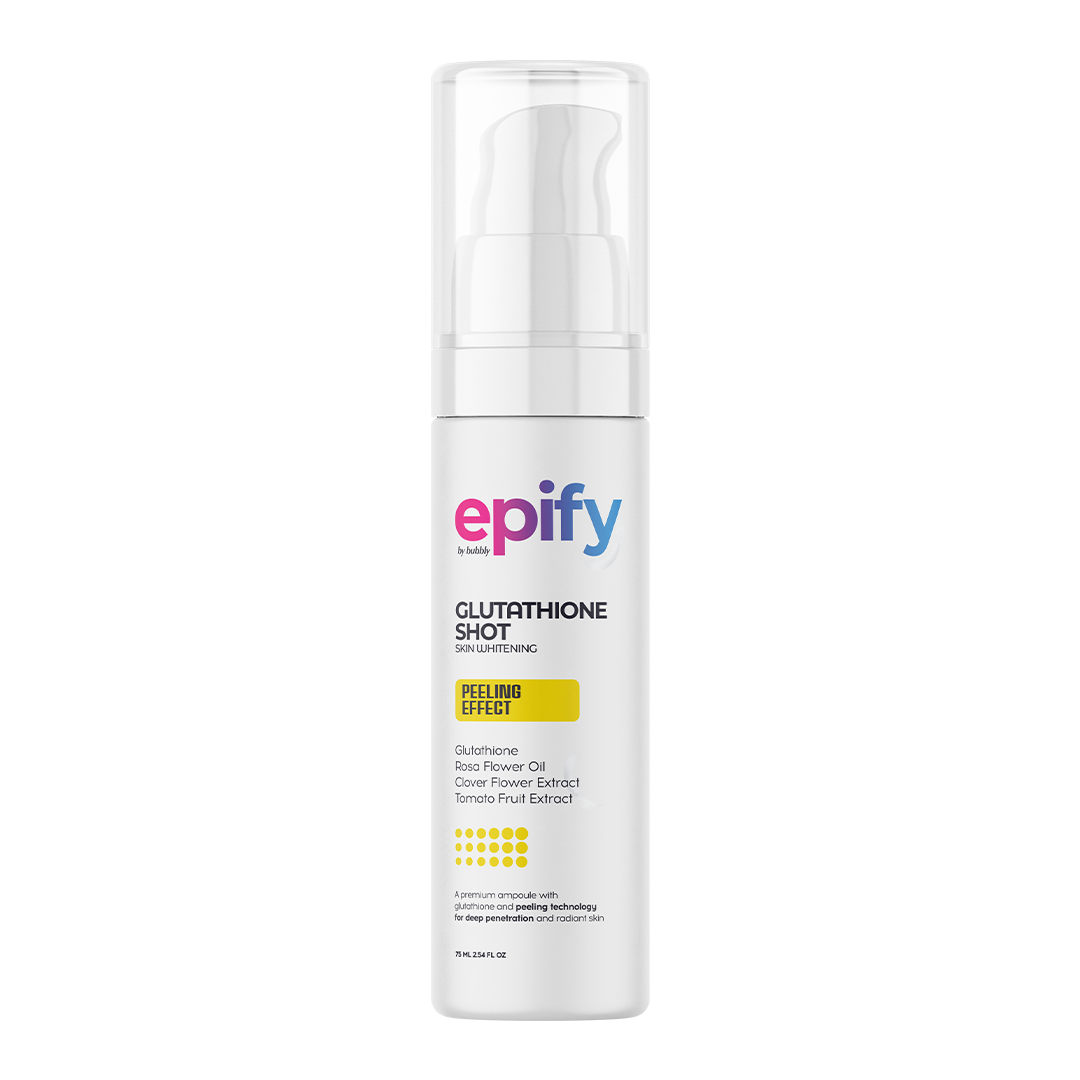 Epify Glutathione Shot, Exfoliating Treatment for Face and Body, Deep Skin Renewal with Glutathione &amp; Arbutin, 2.54 Fl Oz by Beauty Care Bag