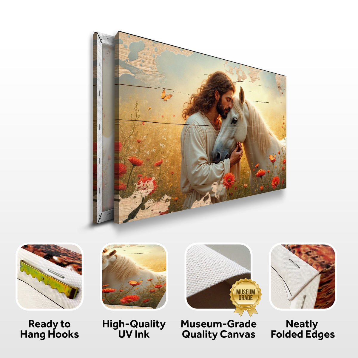 Jesus and Horse Faith Wall Art II by Tailored Canvases