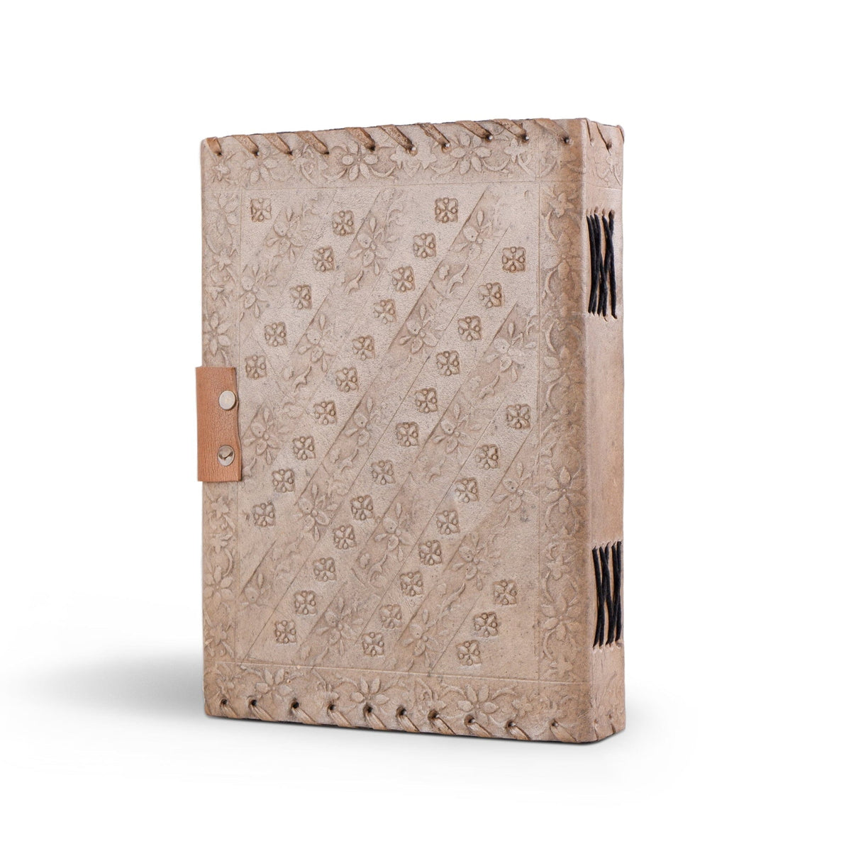 Handcrafted Vintage 4 Stone Leather Diary by Classy Leather Bags