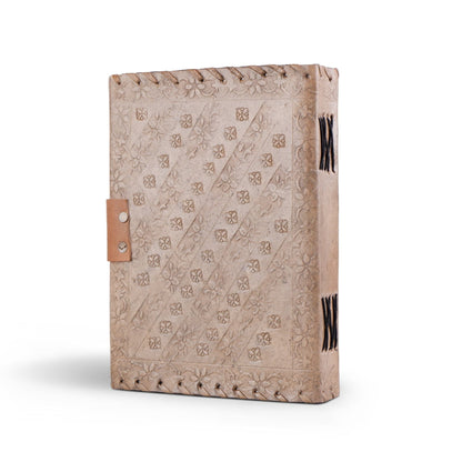 Handcrafted Vintage 4 Stone Leather Diary by Classy Leather Bags