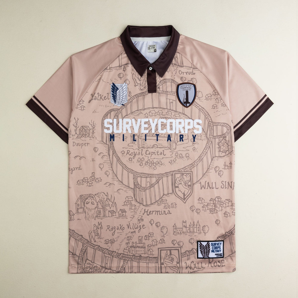 Survey Corps retro soccer jersey with sublimated design