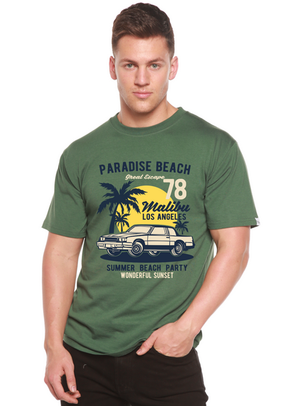 Paradise Beach men's bamboo graphic T-shirt – view 5