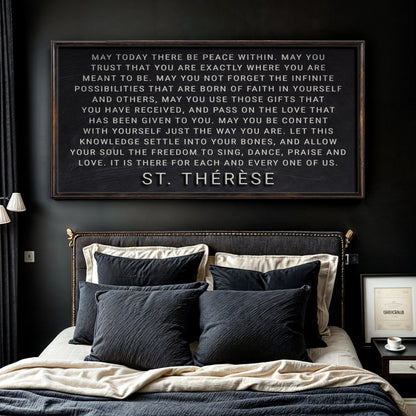 May Today There Be Peace Within Faith Sign by Tailored Canvases