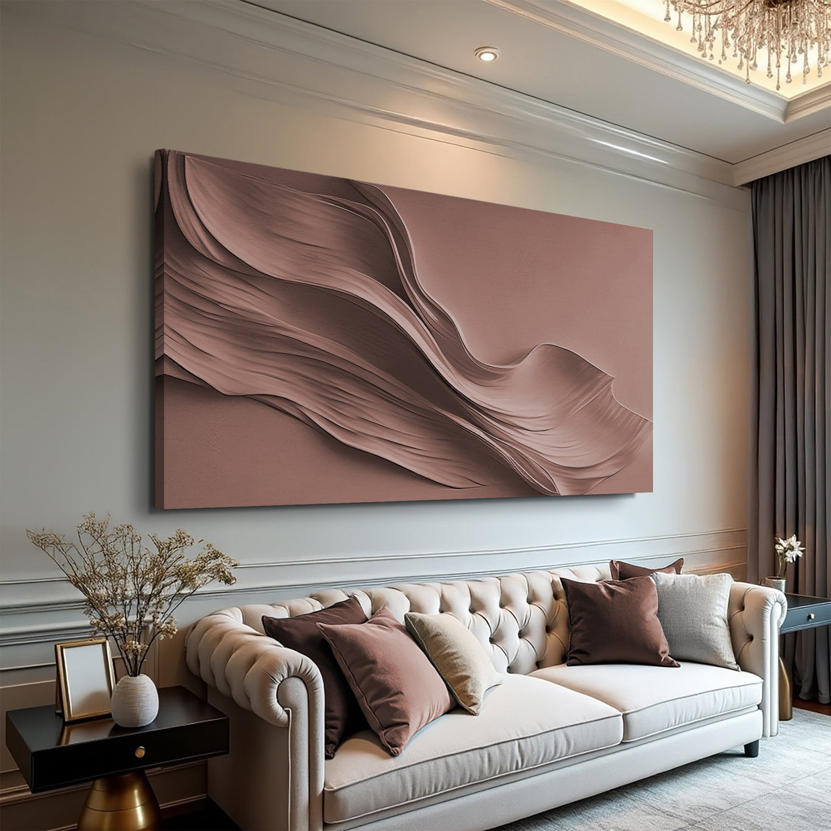 Warm Terracotta Minimalist Wall Art by Tailored Canvases