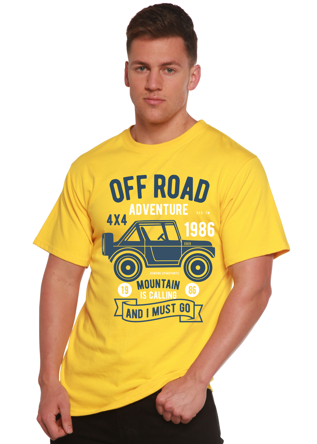 Off Road Adventure men's bamboo graphic T-shirt – view 4