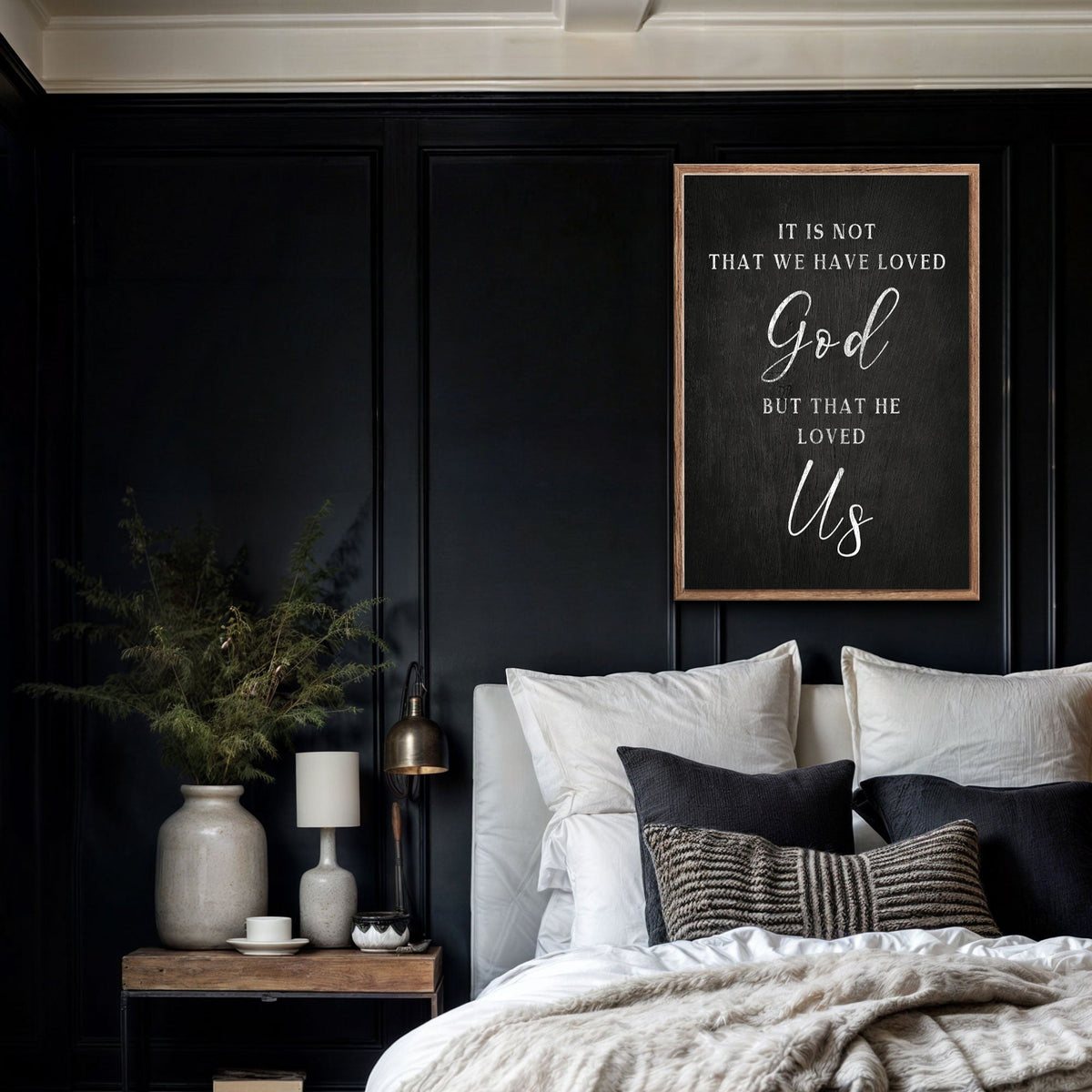 1 John 4:10 Faith Sign VI canvas wall sign by Tailored Canvases, view 2
