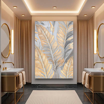 Luxury Gold and Silver Leaf Wall Art by Tailored Canvases