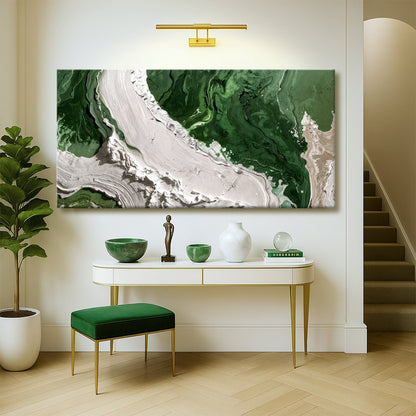 Green Rivers Abstract Wall Art IV by Tailored Canvases