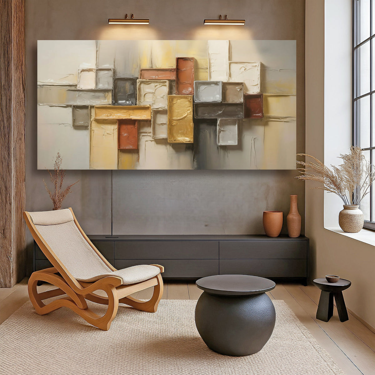 Shape Pattern Minimalist Abstract Wall Art by Tailored Canvases