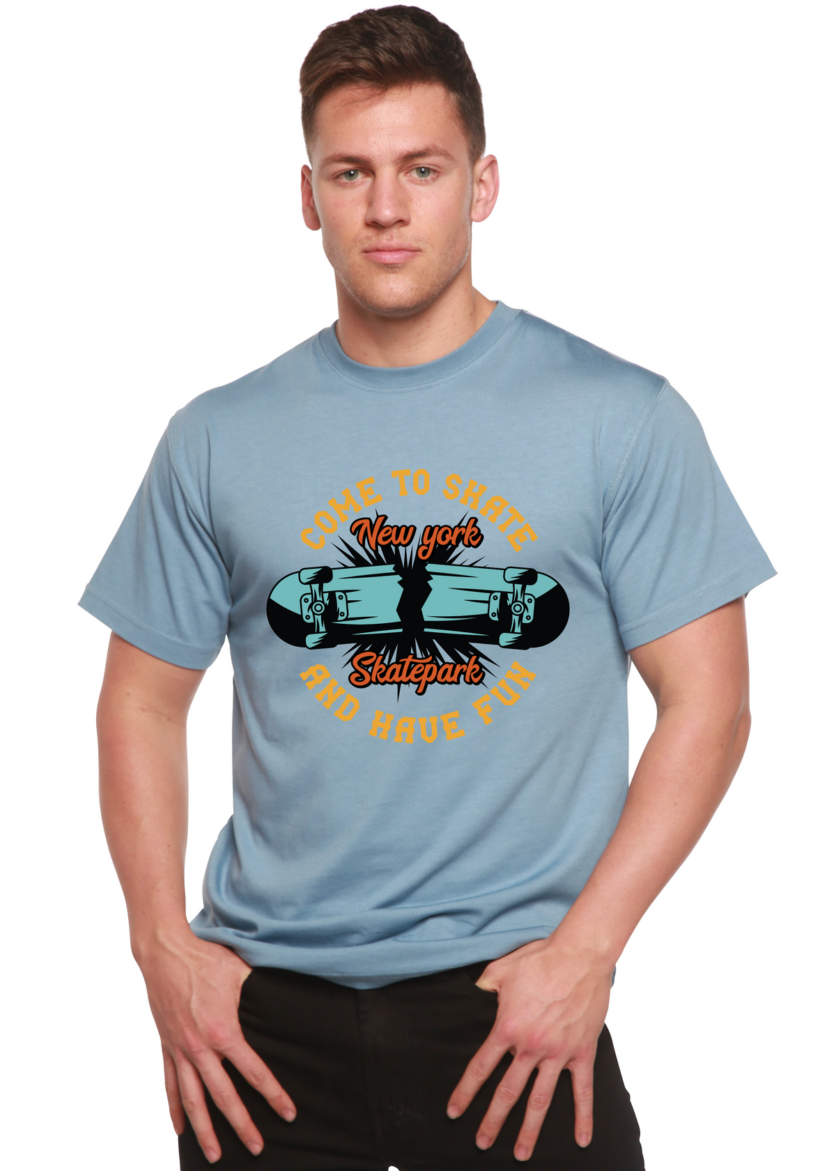 New York Skatepark men's bamboo graphic T-shirt – view 7