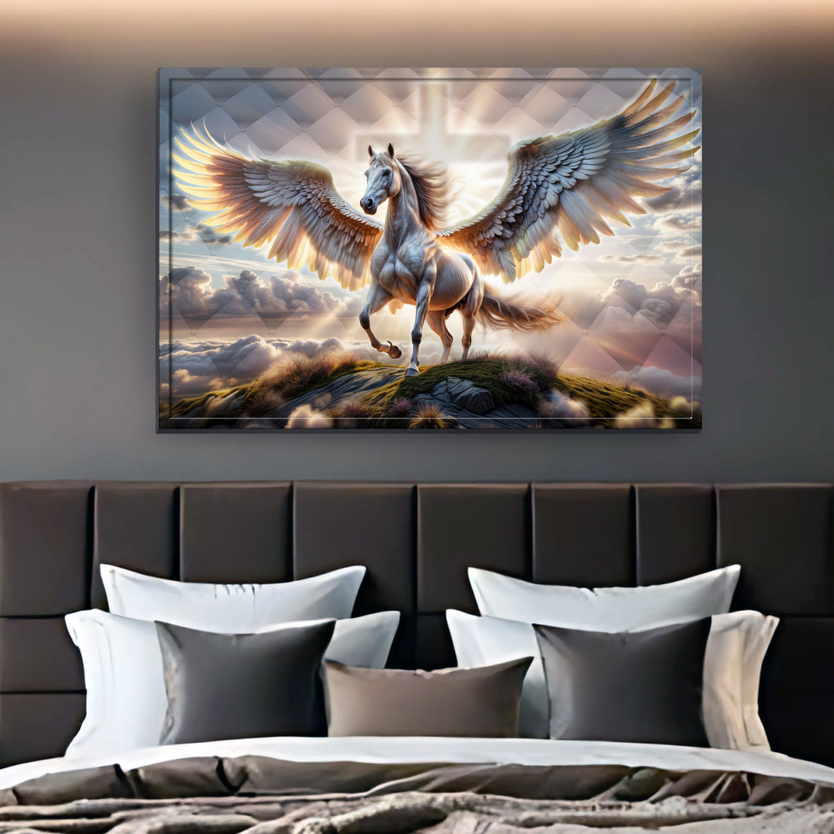 3D Horse Faith Wall Art VI canvas by Tailored Canvases, view 2